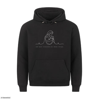 And Mary Treasured All These Things Christmas Hoodie Schwarz