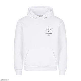 Bei Gott ist kein Ding unmöglich Christmas Hoodie Weiß
