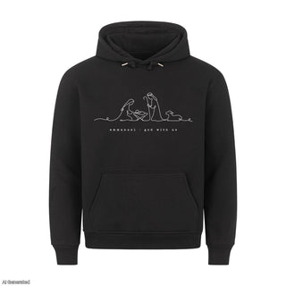 Emmanuel God With Us Christmas Hoodie Schwarz