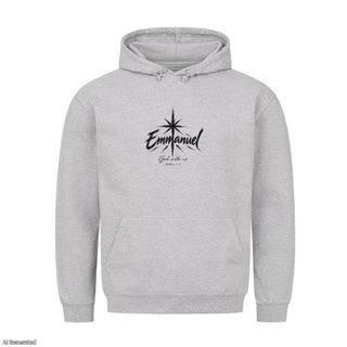 Emmanuel Matthew 1:23 Christmas Hoodie Grau