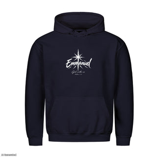 Emmanuel Matthew 1:23 Christmas Hoodie Navy