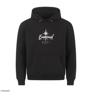 Emmanuel Matthew 1:23 Christmas Hoodie Schwarz