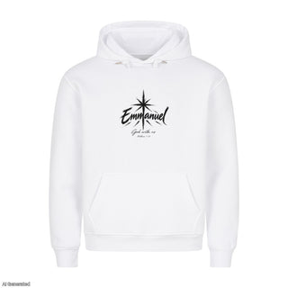 Emmanuel Matthew 1:23 Christmas Hoodie Weiß