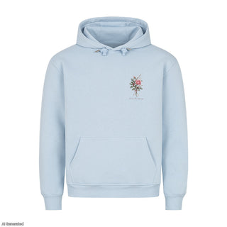 Es ist ein Ros entsprungen Christmas Hoodie Babyblau