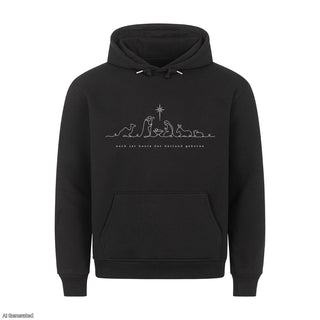 Euch ist heute der Heiland geboren Christmas Hoodie Schwarz