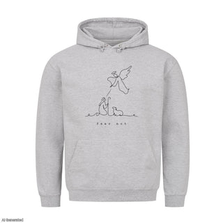 Fear Not Christmas Hoodie Grau