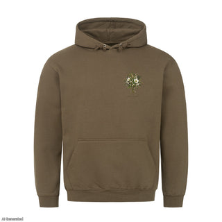 Friede auf Erden Aquarell Christmas Hoodie Olive