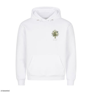 Friede auf Erden Aquarell Christmas Hoodie Weiß