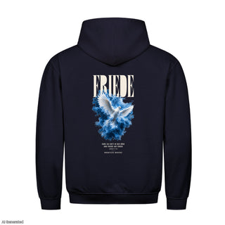 Friede Ehre sei Gott in der Höhe Christmas Hoodie Backprint Navy