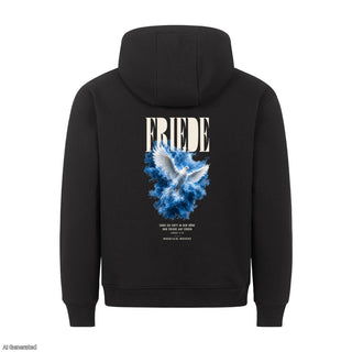 Friede Ehre sei Gott in der Höhe Christmas Hoodie Backprint Schwarz