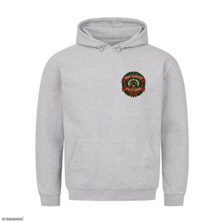 Frohe Weihnacht Jesus ist geboren Christmas Hoodie Grau
