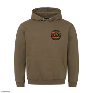 Frohe Weihnacht Jesus ist geboren Christmas Hoodie Olive