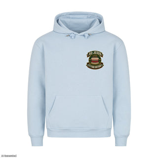 Go Jesus It's Your Birthday Christmas Hoodie Babyblau