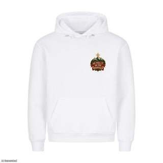 Go Tell It on the Mountain Stitch Christmas Hoodie Weiß
