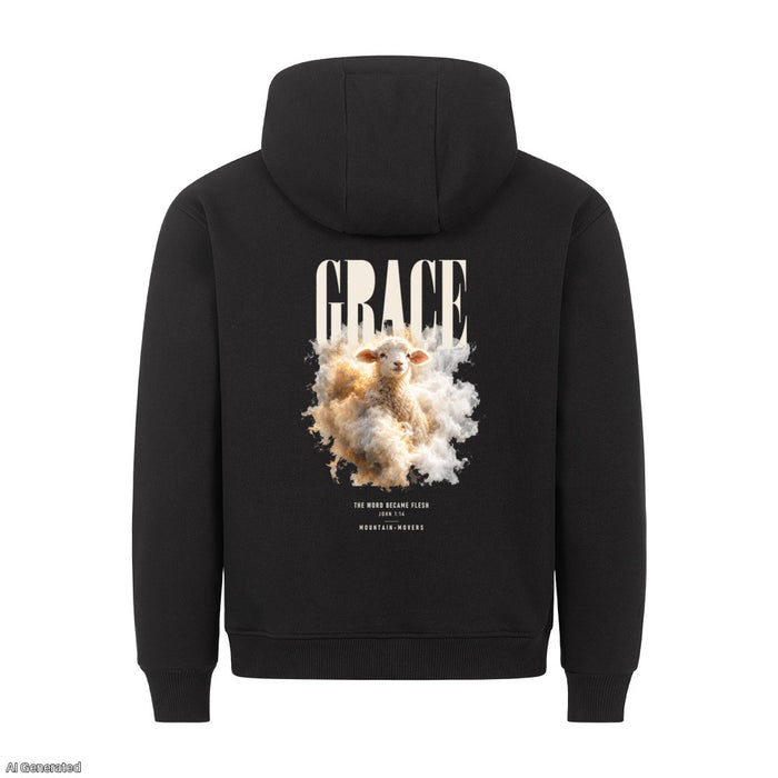 Grace The Word Became Flesh Christmas Hoodie Backprint