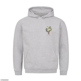 Love Came Down Watercolor Christmas Hoodie Grau