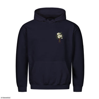 Love Came Down Watercolor Christmas Hoodie Navy