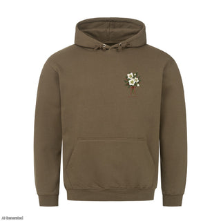 Love Came Down Watercolor Christmas Hoodie Olive