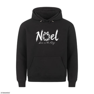 Noel Born Is the King Christmas Hoodie Schwarz
