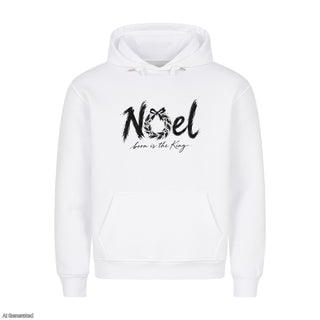 Noel Born Is the King Christmas Hoodie Weiß