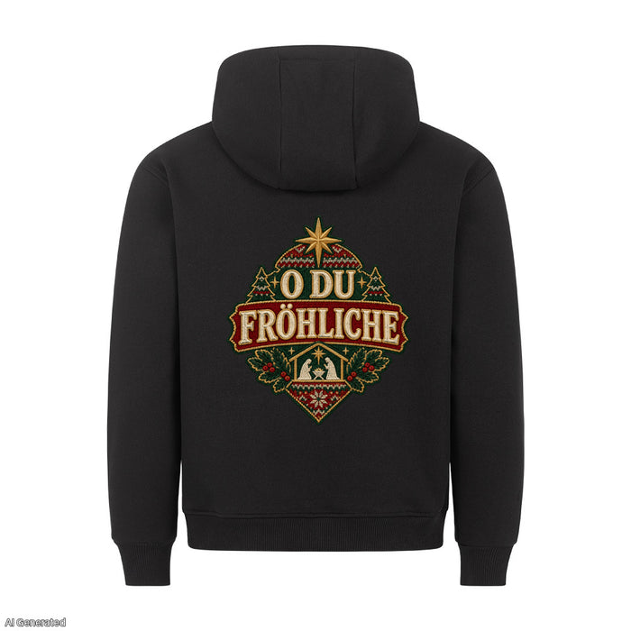 O du fröhliche Christmas Hoodie Backprint