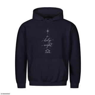O Holy Night Christmas Hoodie Navy