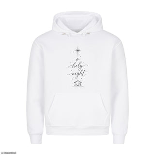 O Holy Night Christmas Hoodie Weiß