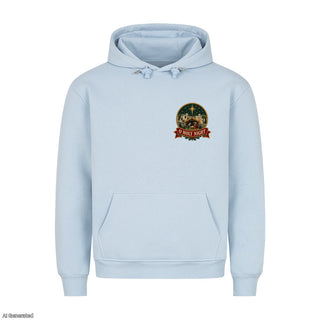 O Holy Night Stitch Christmas Hoodie Babyblau