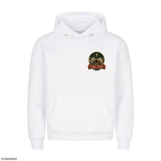 O Holy Night Stitch Christmas Hoodie Weiß