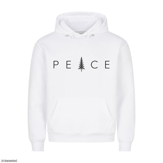 Peace Christmas Hoodie Weiß