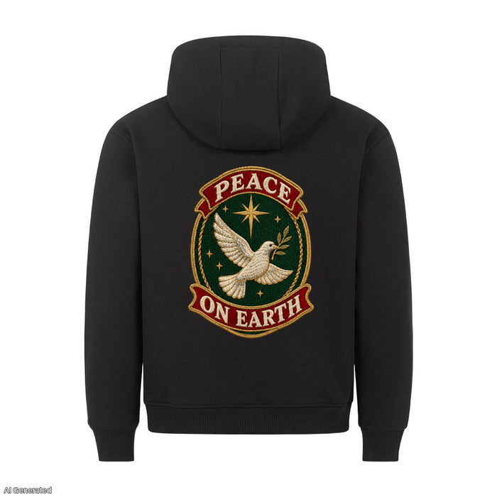 Peace on Earth Stitch Christmas Hoodie Backprint