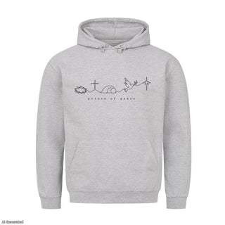 Prince of Peace Christmas Hoodie Grau