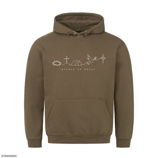Prince of Peace Christmas Hoodie Olive