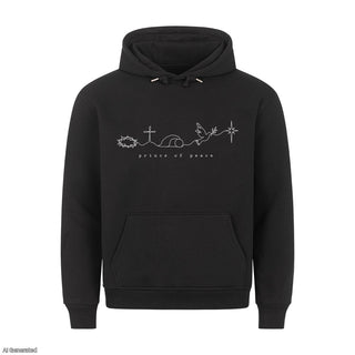 Prince of Peace Christmas Hoodie Schwarz