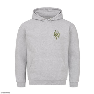 Prince of Peace Watercolor Christmas Hoodie Grau