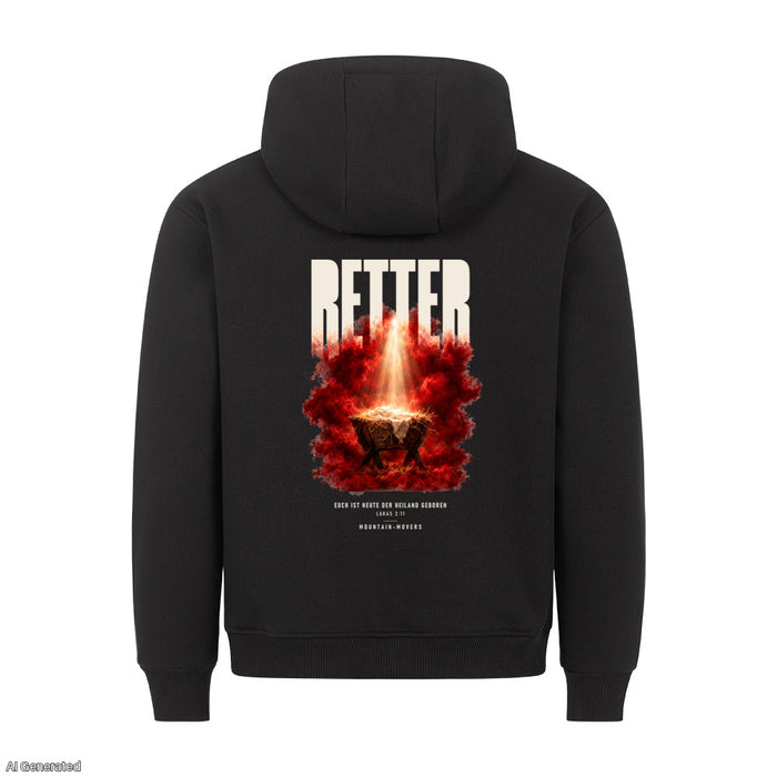 Retter Euch ist heute der Heiland geboren Christmas Hoodie Backprint