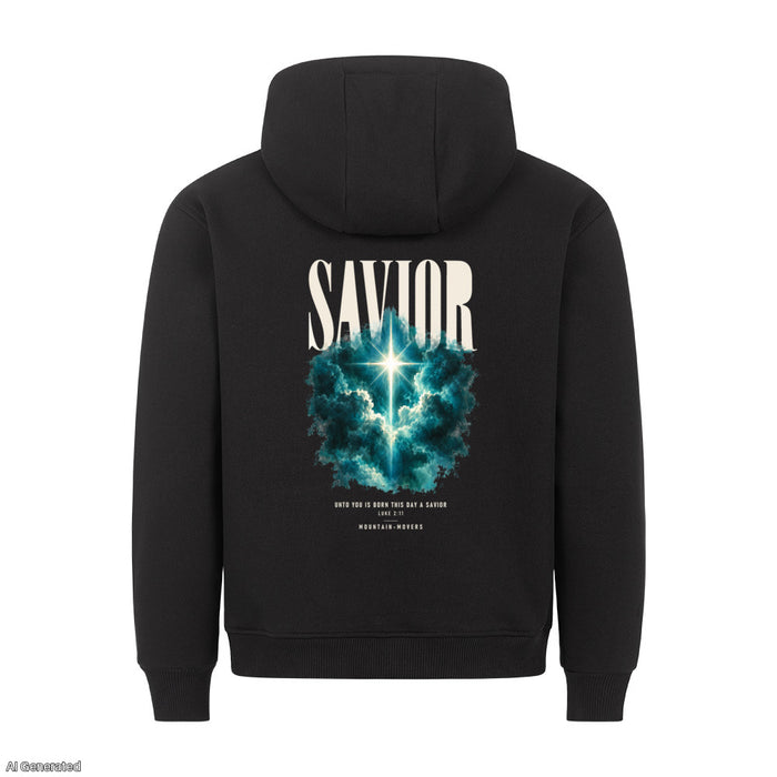 Savior Born This Day Christmas Hoodie Backprint