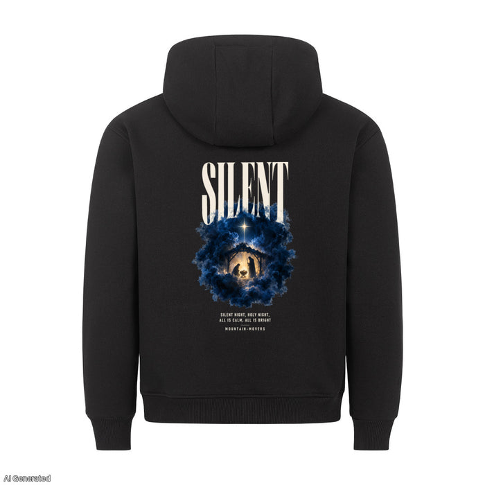 Silent Night All Is Calm Christmas Hoodie Backprint