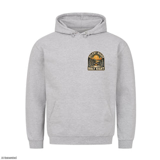 Silent Night Holy Night Christmas Hoodie Grau
