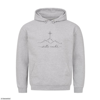 Stille Nacht Christmas Hoodie Grau
