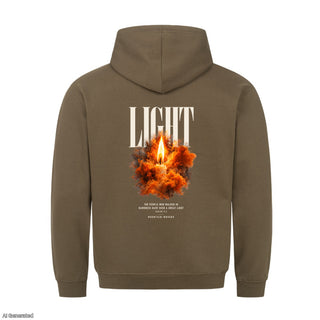 The People Who Walked in Darkness Christmas Hoodie Backprint Olive