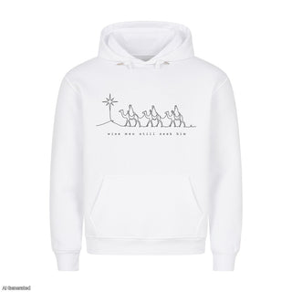 Wise Men Still Seek Him Christmas Hoodie Weiß