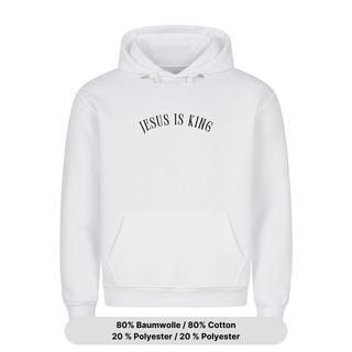 Jesus is King Curved Hoodie Variante, Mountain Movers christliches Design
