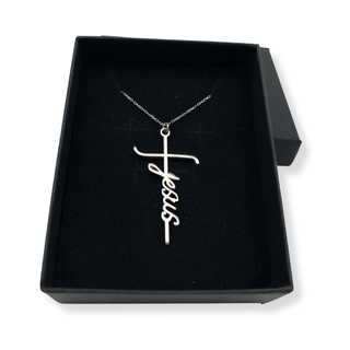 Jesus Cross Kette 925 Sterling Silber, Detailansicht
