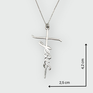 Jesus Cross Kette 925 Sterling Silber, Motivdetail