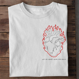 Let my Heart burn for Jesus Shirt Variante, Mountain Movers christliches Design