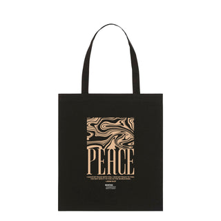 Peace Streetwear Tragetasche Light Tote Bag Schwarz