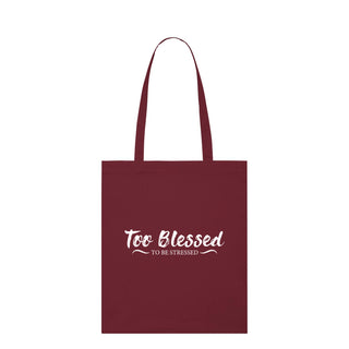 Too Blessed Premium Tragetasche Light Tote Bag Burgunder