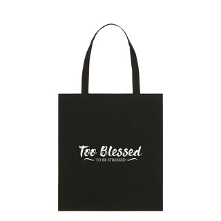 Too Blessed Premium Tragetasche Light Tote Bag Schwarz