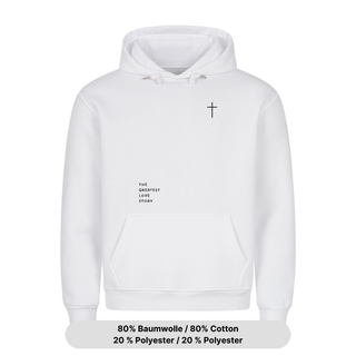 Love Story Hoodie Variante, Mountain Movers christliches Design